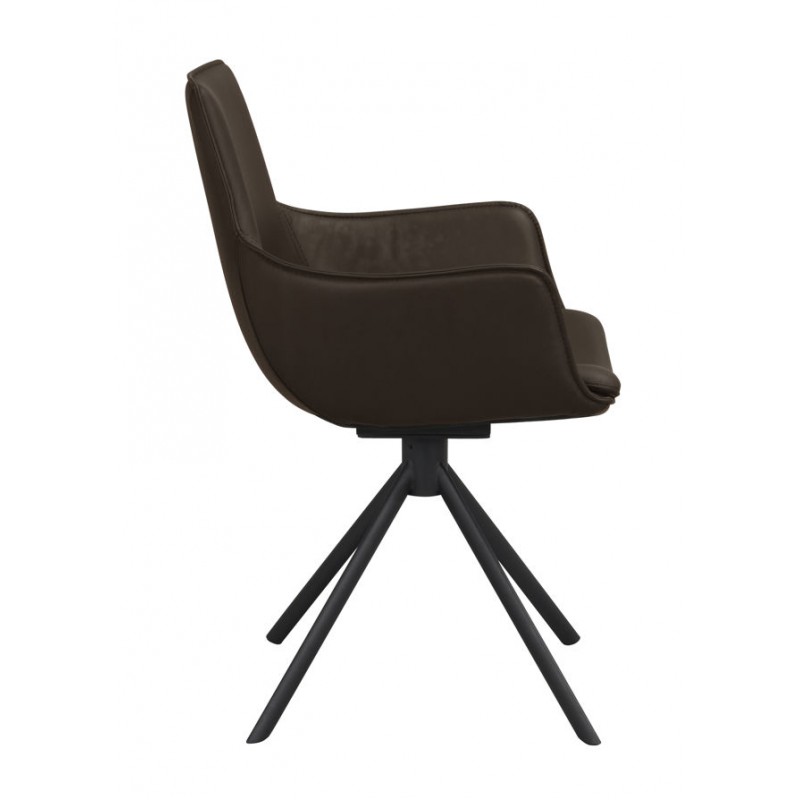 RO Lowell Swivel Arm Chair Brown/Black